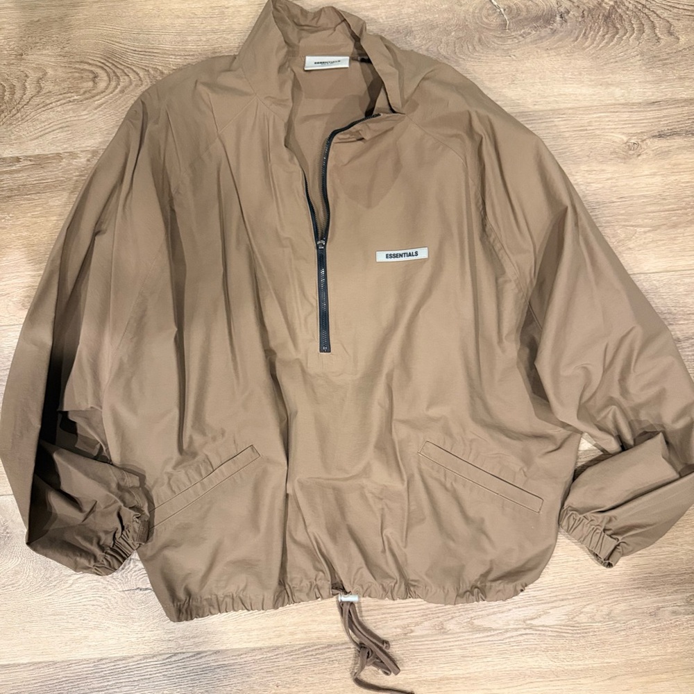 Essentials Light Brown Windbreaker Jacket - image 1